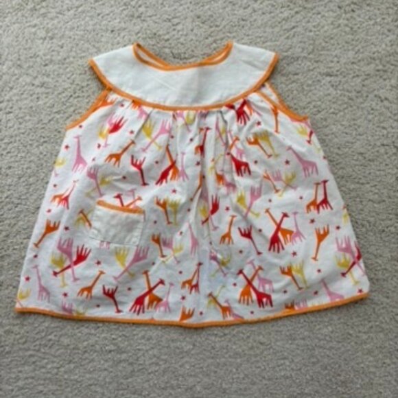 Vintage Handmade Giraffe Print Toddlers Dress - Picture 1 of 12